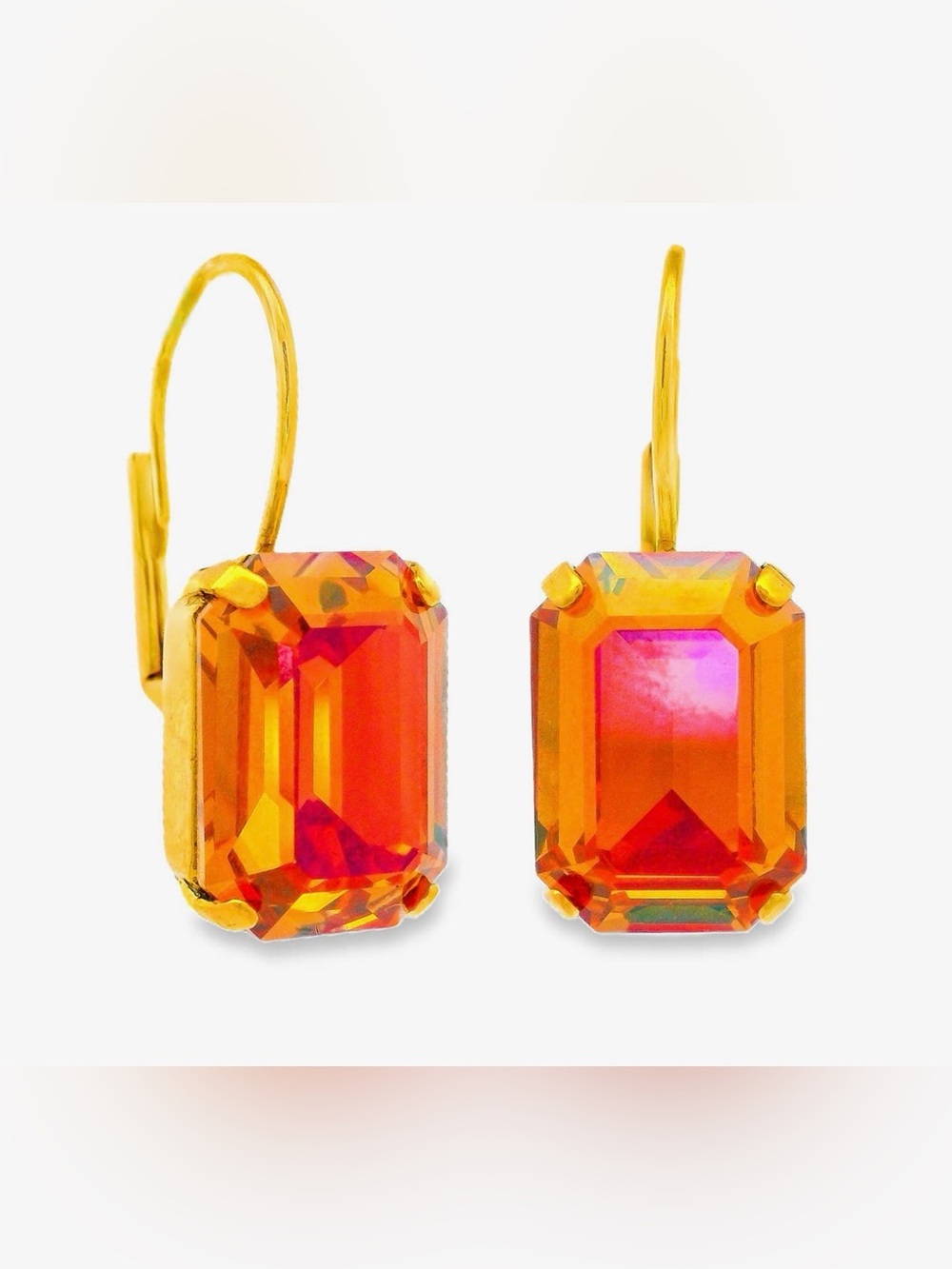 TOVA Rubin hook earrings summer blush Glimmer NWT